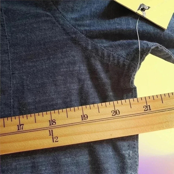 Hurley button up shirt men long sleeve size S blue indigo - Picture 9 of 9